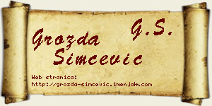 Grozda Simčević vizit kartica